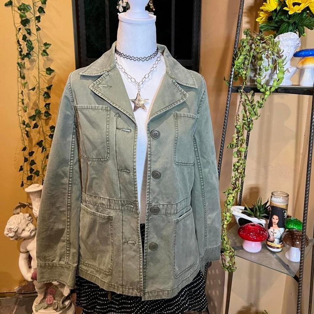 madewell utility jacket sage green